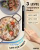 Electric Warming Mat for Food, 3 Adjustable Temperature - PONPUR Silicone Food Warmer Tray for Parties, Full Surface Heating, Auto Power Off